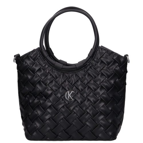 Karen rostbőr táska 1722 fekete fonott