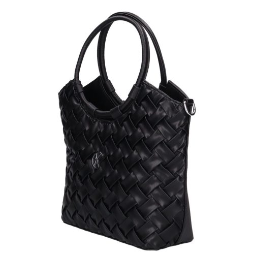 Karen rostbőr táska 1722 fekete fonott