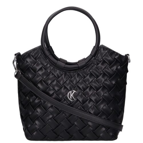 Karen rostbőr táska 1722 fekete fonott