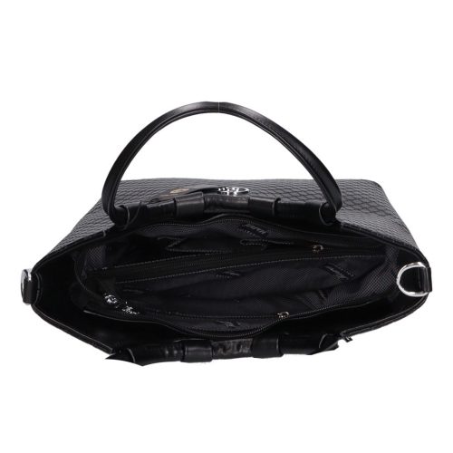 Karen rostbőr táska 1722 fekete fonott