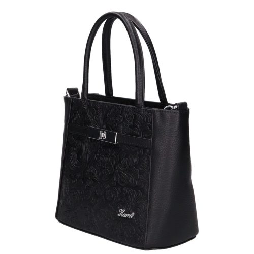 Karen rostbőr táska 1736 fekete virág