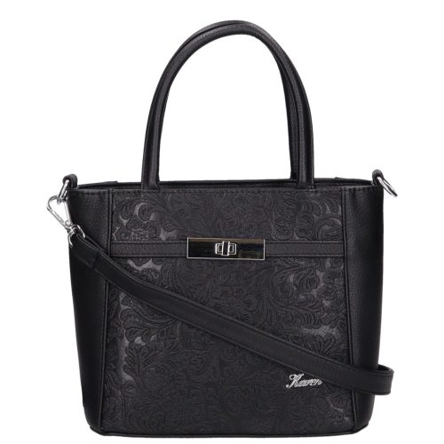 Karen rostbőr táska 1736 fekete virág