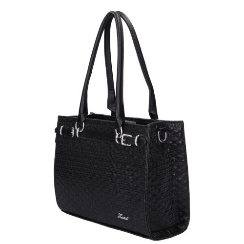 Karen rostbőr táska 2512 fekete steppelt