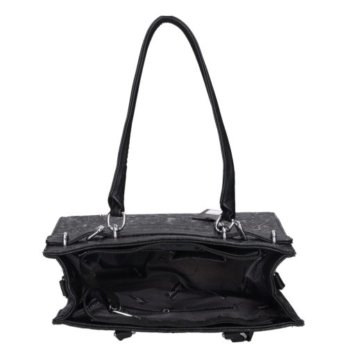 Karen rostbőr táska 2512 fekete steppelt