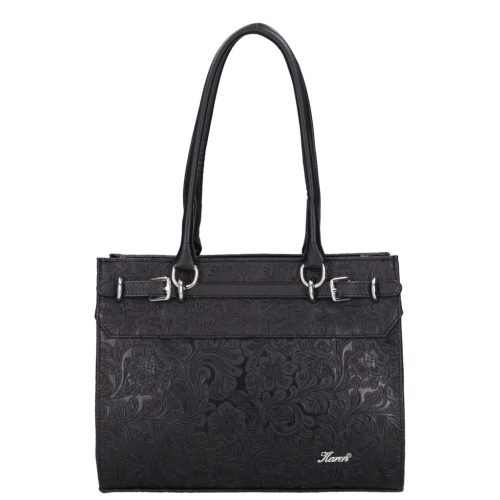 Karen rostbőr táska 2512 fekete virág