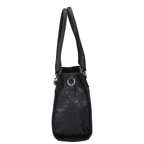 Karen rostbőr táska 2512 fekete virág