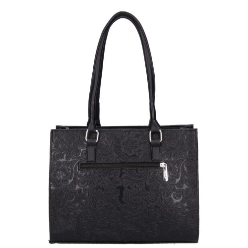 Karen rostbőr táska 2512 fekete virág