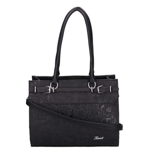 Karen rostbőr táska 2512 fekete virág