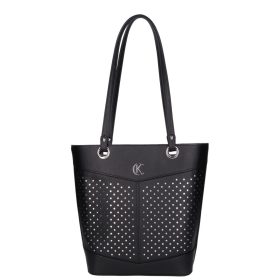 Karen rostbőr táska 1725 bis-L fekete ezüst