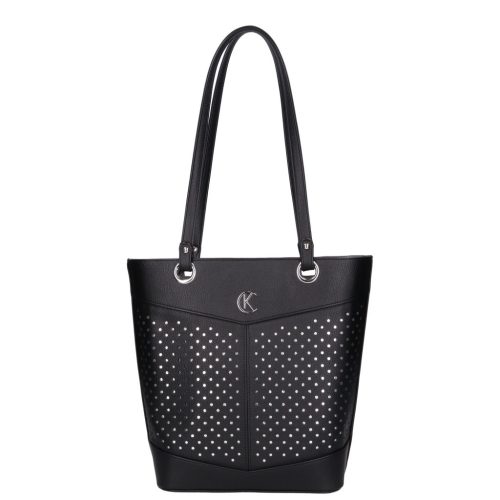 Karen rostbőr táska 1725 bis-L fekete ezüst