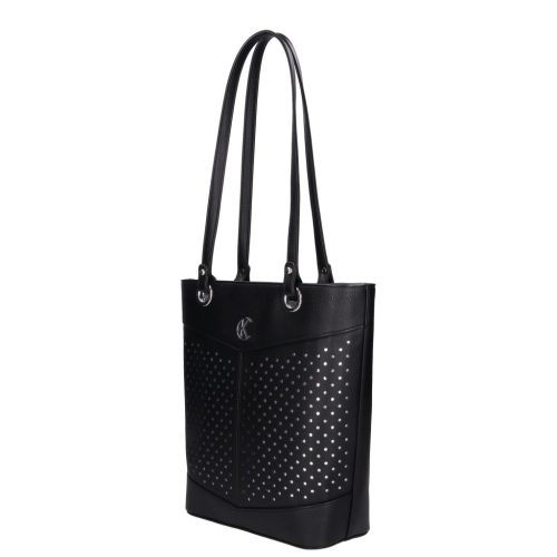 Karen rostbőr táska 1725 bis-L fekete ezüst