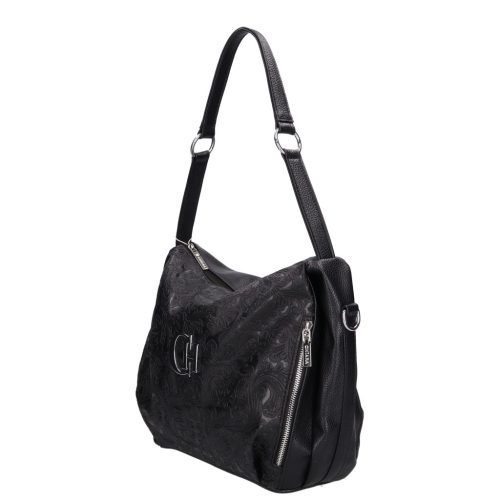 Chiara rostbőr táska I 581 fekete virág