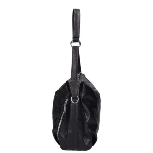 Chiara rostbőr táska I 581 fekete virág