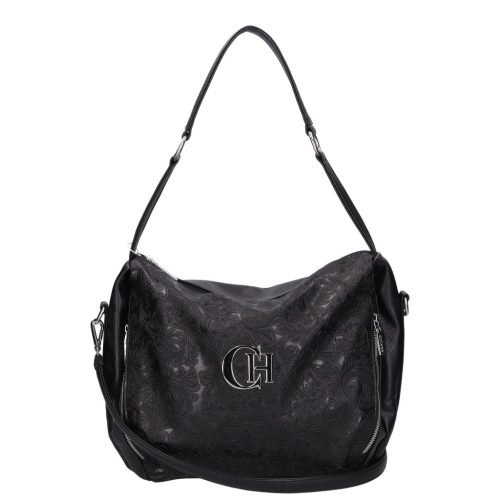 Chiara rostbőr táska I 581 fekete virág