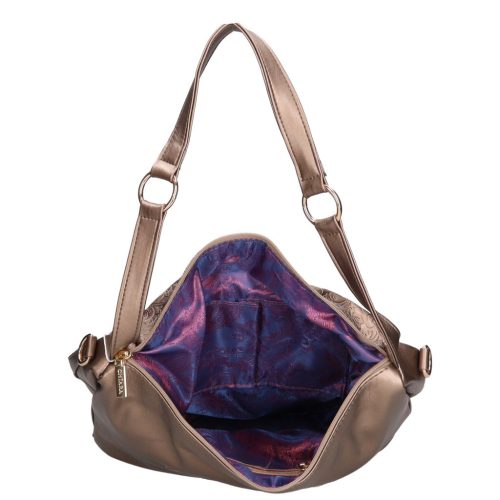 Chiara rostbőr táska I 581 fekete virág