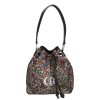 Chiara rostbőr táska I 5056 fekete színes virág
