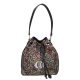 Chiara rostbőr táska I 5056 fekete színes virág