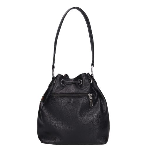 Chiara rostbőr táska I 5056 fekete színes virág