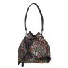 Chiara rostbőr táska I 5056 fekete színes virág