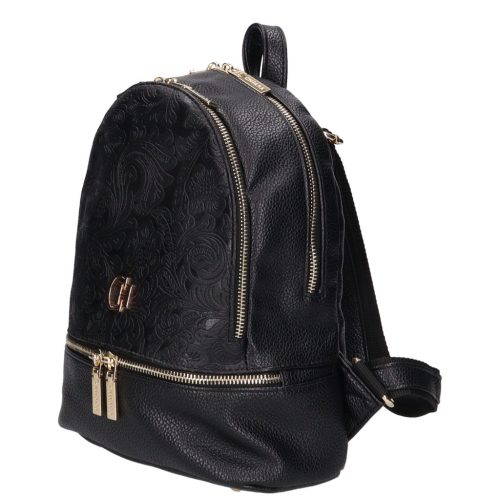 Chiara rostbőr hátizsák I 5000 fekete virágos