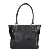 Karen rostbőr válltáska N 087 fekete virág