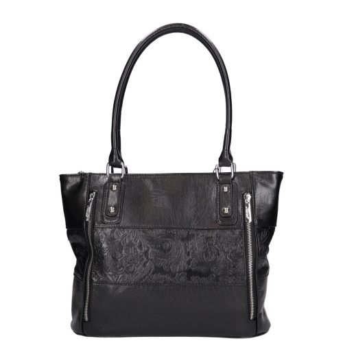 Karen rostbőr válltáska N 087 fekete virág