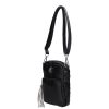 Karen rostbőr oldaltáska 2503 fekete ezüst kellék