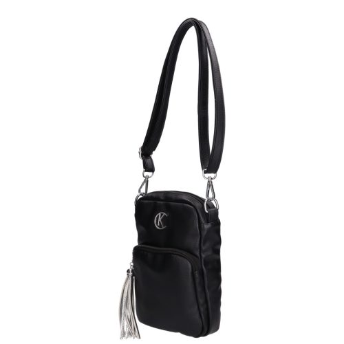 Karen rostbőr oldaltáska 2503 fekete ezüst kellék