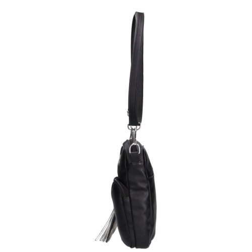 Karen rostbőr oldaltáska 2503 fekete ezüst kellék