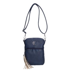Karen 2503 kék rostbőr női válltáska