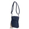 Karen 2503 kék rostbőr női válltáska
