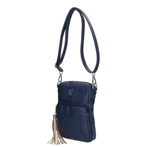 Karen 2503 kék rostbőr női válltáska