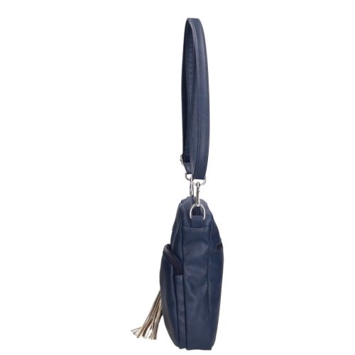 Karen 2503 kék rostbőr női válltáska