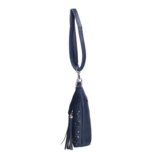 Karen 2501-L kék rostbőr női válltáska