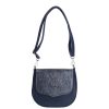 Karen 2382 kék rostbőr női válltáska