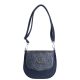 Karen 2382 kék rostbőr női válltáska