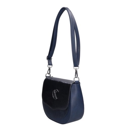 Karen 2382 kék rostbőr női válltáska