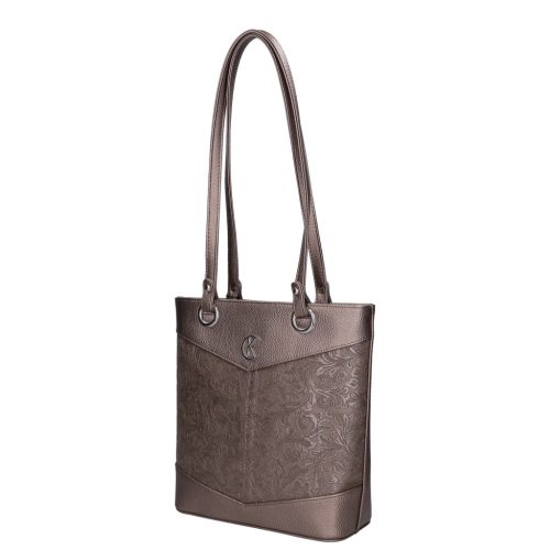 Karen rostbőr táska 1725 bronz virág mintás
