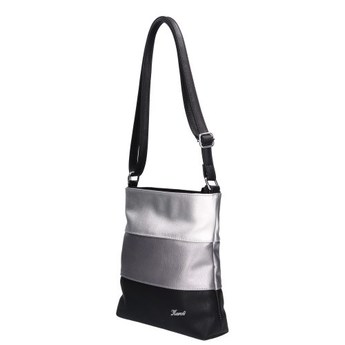 Karen rostbőr táska N 099 fekete ezüst