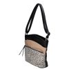 Karen rostbőr oldaltáska 1716 fekete leoopárd