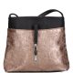Karen rostbőr táska D 099 fekete bronz virágos