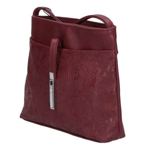 Karen rostbőr táska D 099 bordó virágos