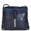 Karen rostbőr táska D 099 kék virágos