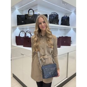 Karen rostbőr táska 9358 kék virág új