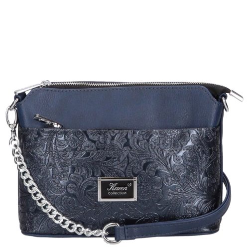 Karen rostbőr táska 9358 kék virág új