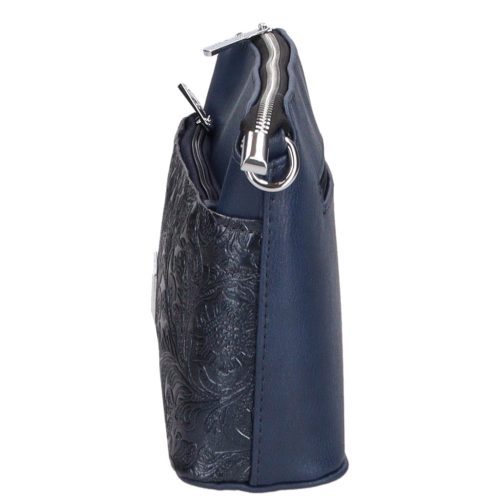 Karen rostbőr táska 9358 kék virág új