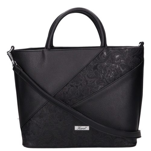 Karen rostbőr táska 2510 fekete virág