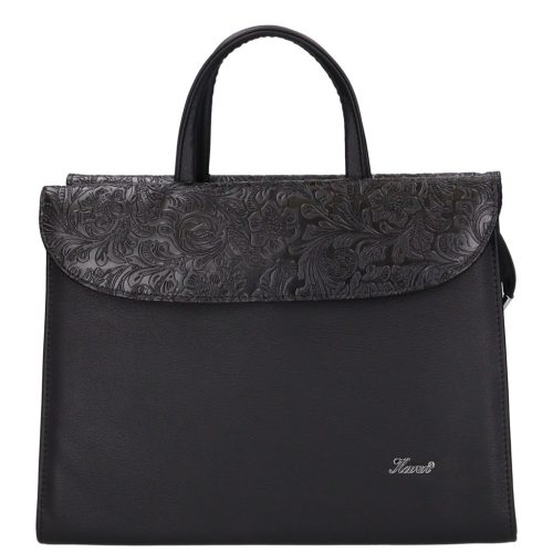 Karen rostbőr táska 284 fekete virág