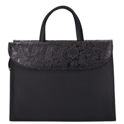 Karen rostbőr táska 284 fekete virág