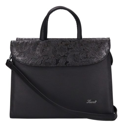 Karen rostbőr táska 284 fekete virág